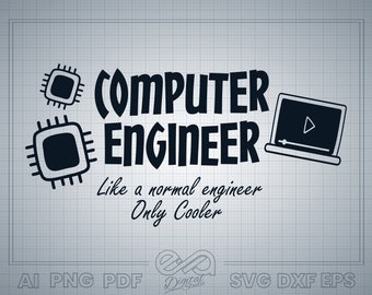 Ingeniero informático SVG, regalos geek (archivos digitales)