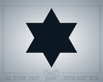 Star of David SVG, Jewish Israel Star Cut Files (Digital Download)