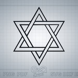 Jewish Star Cut File, Star of David SVG, Hanukkah Clip Art