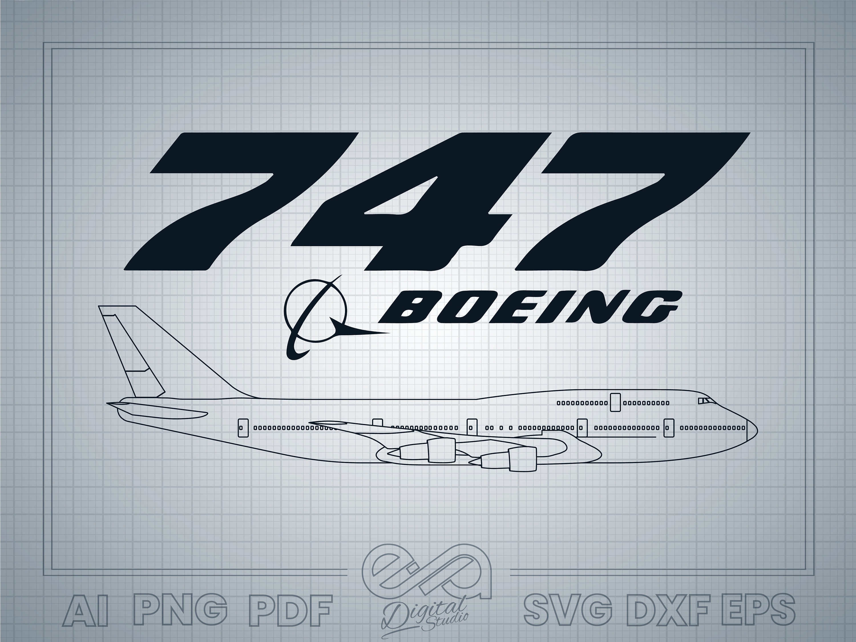 B747 Jet Vector, Pilot Gift T-shirt, Aviation Mug SVG - Etsy