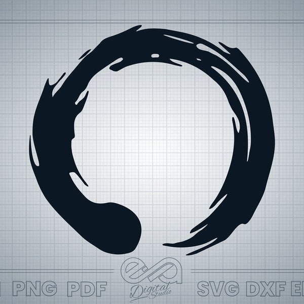 Enso Circle SVG, Zen Circle SVG, Enso Symbol SVG