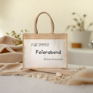 Farewell gift | Personalized jute bag | Small thank you gift | Colleague | Retirement | Pension | Partial retirement | Retirement gift