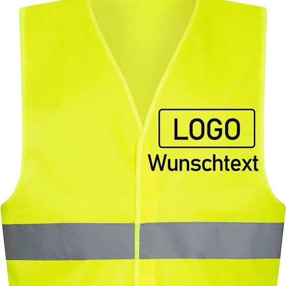 Warnweste mit Wunschtext Unisex Warnweste Personalisiert Weste mit