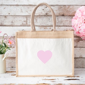 Jute bag with heart | Market bag | Gift | Personalized Gifts | Shopping bag | Wedding gifts | Gift