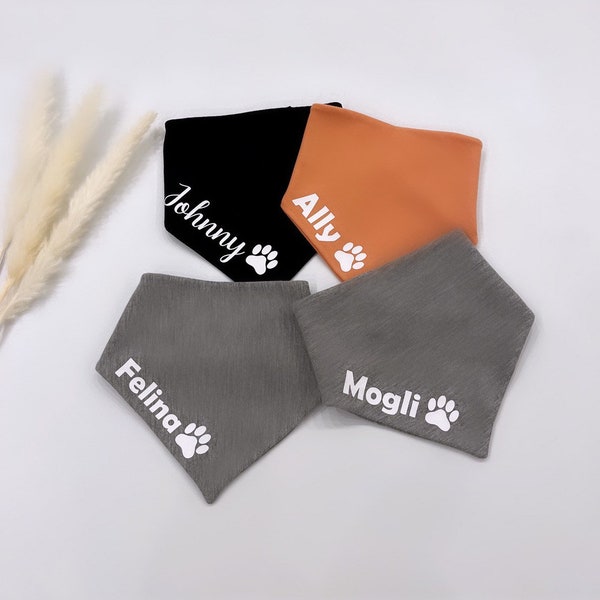 Personalisiertes Hundehalstuch | Halstuch für Hunde | Dreieckstuch | Personalisiert | Bandana für Hunde