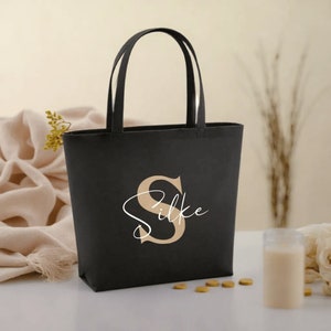 Personalized felt bag with initial and name | Shopper with name | Gift for woman | Birthday girlfriend mom | Gift | Mother's Day