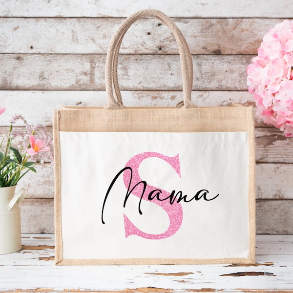 Personalized jute bag MAMA/ GRANDMA/ | Market bag | Gift | Custom Gifts | Mother's Day | Gift for mom | Mother's Day gift