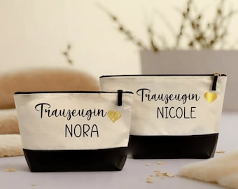 Borsa per cosmetici personalizzata | Sposa | Damigella d'onore | Damigella d'onore | Madre della sposa | Piccolo regalo di ringraziamento | Matrimonio
