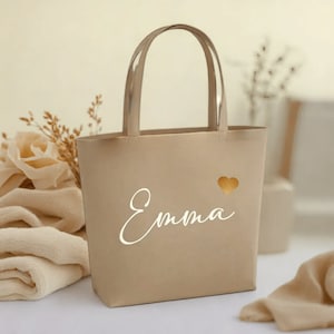Personalized felt bag with name and heart | Shopper with name | Gift for woman | Felt bag | Birthday for girlfriend | Gift | Mother&#39;s Day
