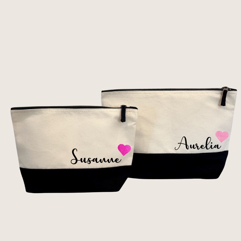 Personalized Cosmetic Bag Make-up bag personalized Gift idea Toiletry bag Cosmetic bag with name Christmas gift image 3