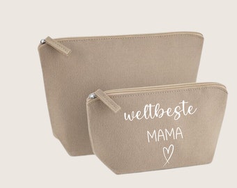 Kosmetiktasche weltbeste Mama | Geschenkidee Muttertag | Geschenktasche | Dankeschön | Geschenkidee  | Geschenkidee Mama Oma  | Filztasche