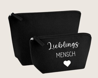 Kosmetiktasche Lieblingsmensch | Personalisiert mit Namen | Geschenktasche | Dankeschön | Geschenkidee Freundin | Geschenkidee Mama Oma