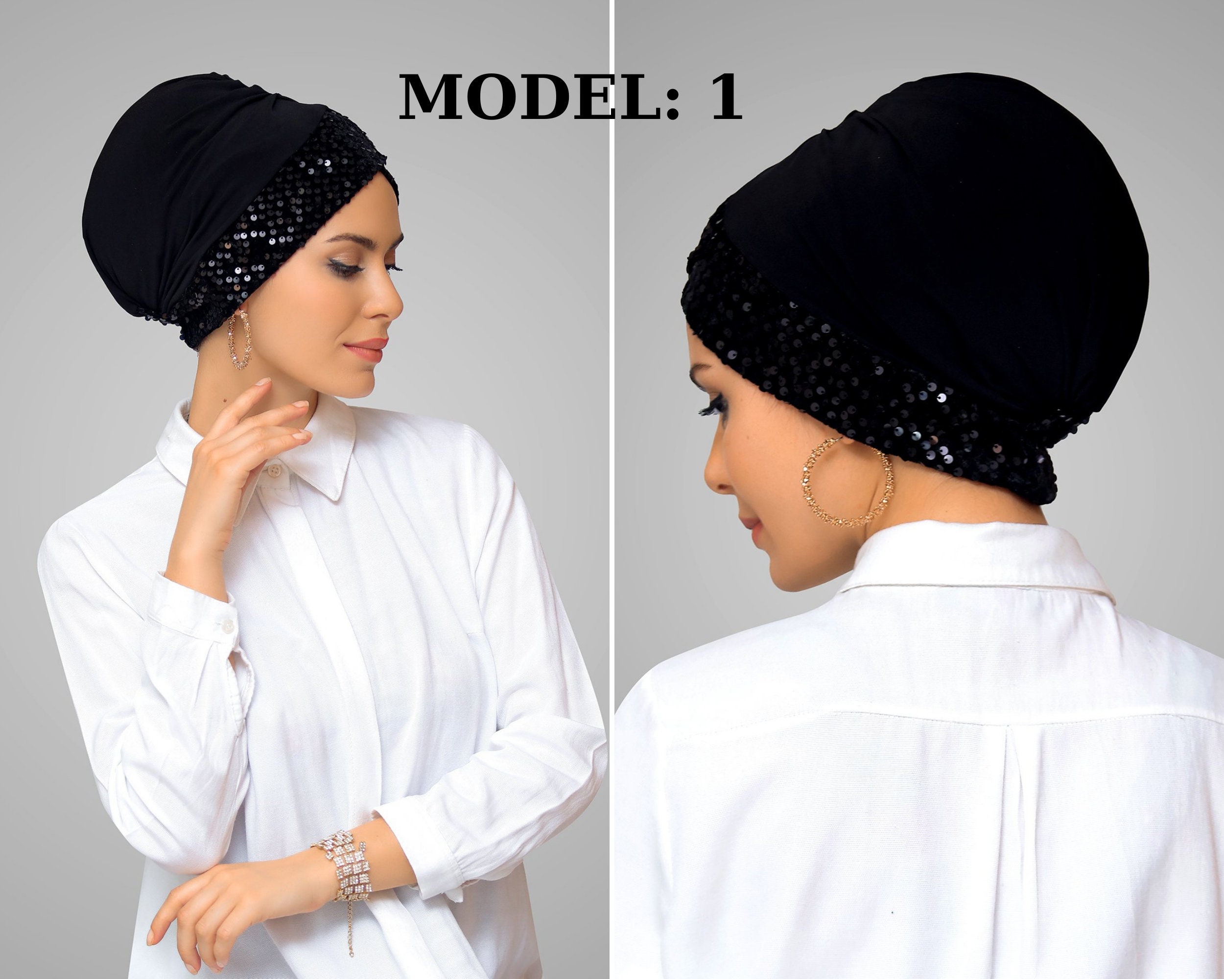 Khaki Practical Mother-Daughter Matching Hijab Scarf Sandy Self-Hemplate 129078_09