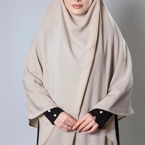 Ready-to-Wear Chiffon Hijab with Bonnet | Elegant Three-Band Headscarf for Women, Modest Fashion