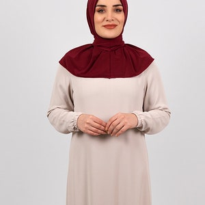 Chic Sandy Hijab with Snaps | Premium Head Covering for Women, Perfect for Busy Muslim Women, Instant Headscarf for Women, Gift For Women