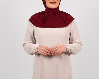 Chic Sandy Hijab with Snaps | Premium Head Covering for Women, Perfect for Busy Muslim Women, Instant Headscarf for Women, Gift For Women