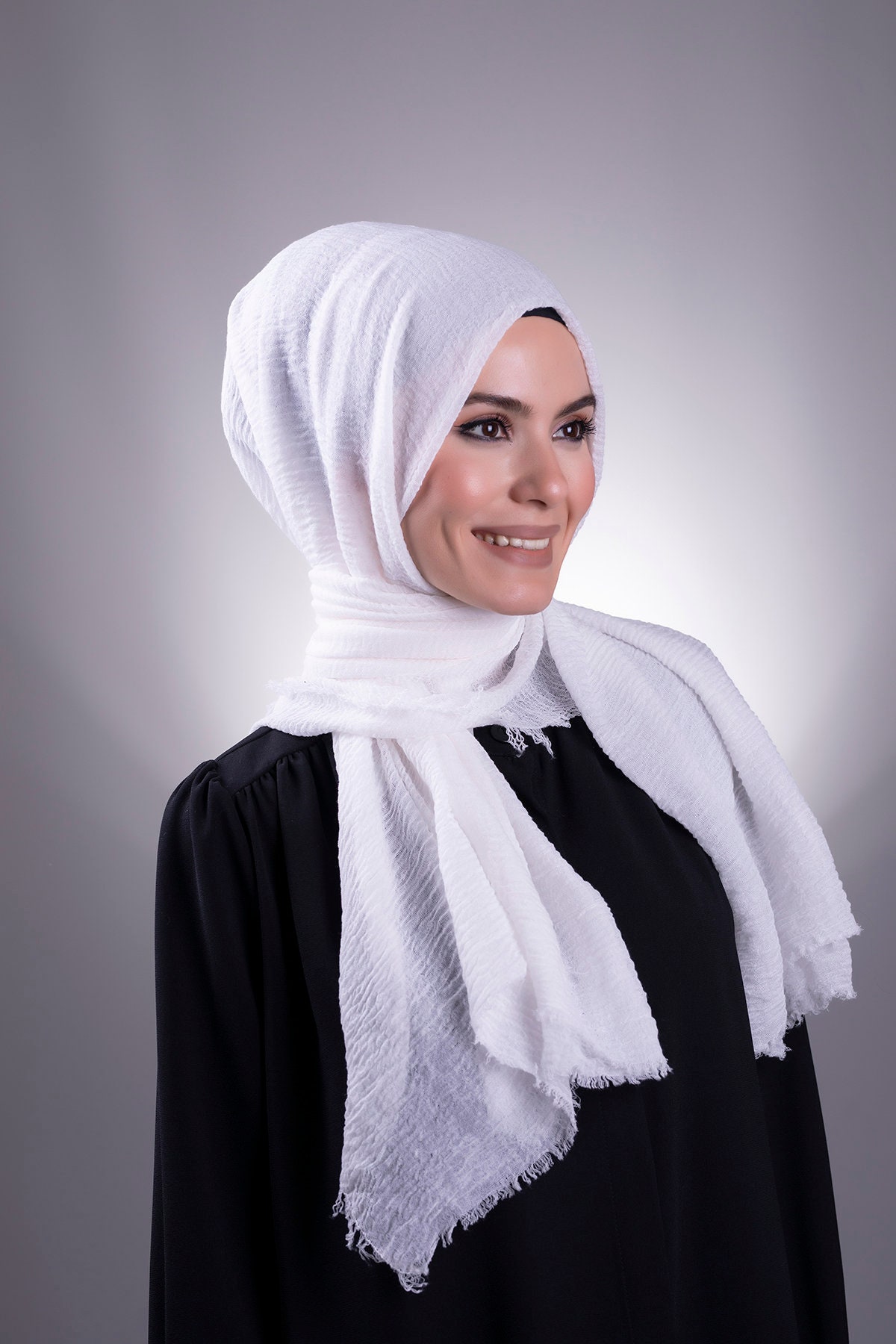 Hicab Instant Hijab Luxury: Wrinkly Fabric Headscarf for Women - Stylish ...