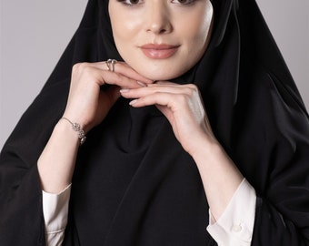 Modesty Redefined: Practical Ready-to-Wear Double-Layered Medina Silk Hijab, Gift For Women