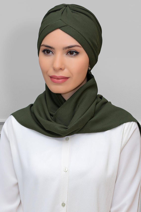 Sciarpa Hijab alla Moda per Donne, Cappello Bonnet a Nido d'Ape