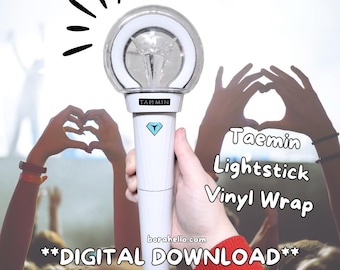 SHINee Taemin Lightstick Vinyl Decal Wrap Skin Template **Digital Download** PNG & SVG