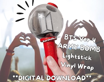 Ver 4 Army Bomb Lightstick Vinyl Decal Wrap Skin Template **Digital Download** PNG & SVG