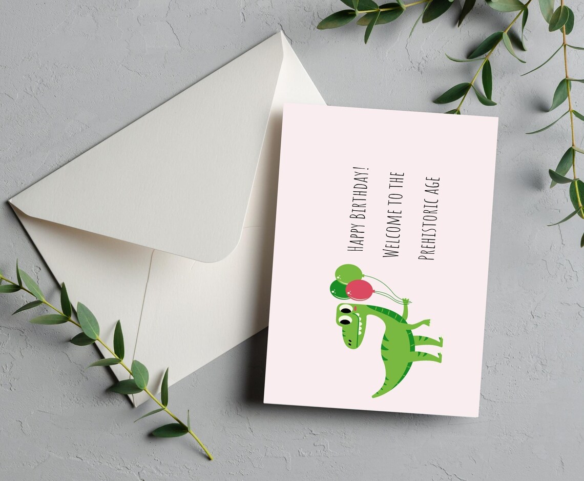 Printable Funny Happy Birthday Greeting Card Instant Download 7x5 Inch ...