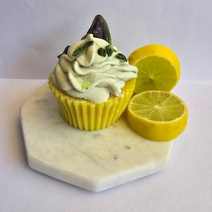 Handcrafted Lemon Meringue Cupcake Soap: Zesty Vanilla Treat