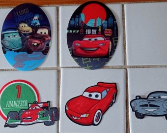 Insignia Parche termoadhesivo niño Coches Flash McQuenn , Doc Hudson , Sally etc mercería costura ocio creativo