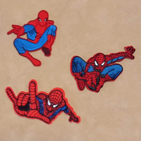 Ecusson Thermocollant patch brodé enfant Spiderman Spider man mercerie couture loisir créatif