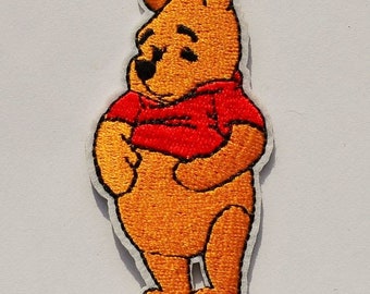 Ecusson Thermocollant patch brodé Winnie l ourson mercerie couture loisir créatif