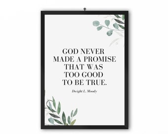 D.L. Moody Quote, Christian Wall Art, Inspirational Print (Digital Download)