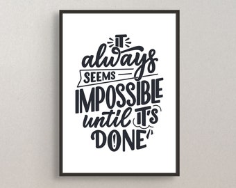 Motivational Quote Art Print, Office Decor (Digital Download)