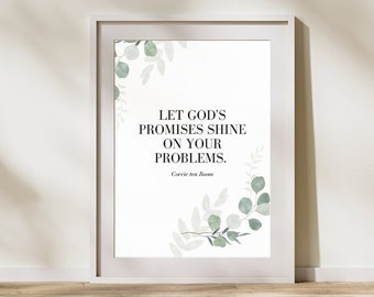 Corrie ten Boom Quote Print, Christian Wall Art (Digital Download)