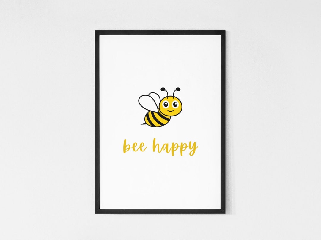 Bee Art Print Printable Bee Wall Art Bee Wall Decor Bee Art Etsy