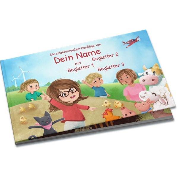 Personalisiertes Kinderbuch, bis zu 4 Personen personalisierbar: Baby, Geschwister, Eltern, Großeltern, Tante, Onkel, Nichte, Neffe, Freunde