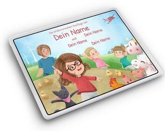 Personalisiertes Kinder eBook, bis zu 4 Personen personalisierbar: Baby, Geschwister, Eltern, Großeltern, Tante, Freunde, 40Seiten