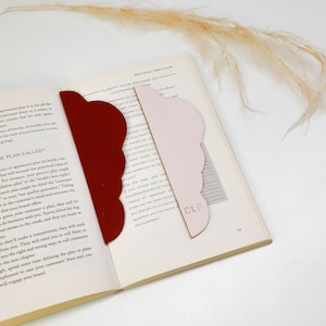 Cloud Leather Bookmark | Custom Initials | Personalised Bookmark | Minimalistic | Custom Leather Bookmark | Personalised Gifts