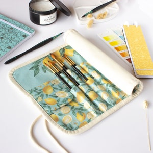 Liquidraw Paint Brush Holder Roll Up Canvas Bag Storage Case 30 Pocket Pouch