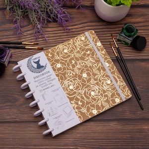 Caderno de esboços em aguarela, feito à mão, 3 tamanhos diferentes, 100% algodão, encadernação em disco