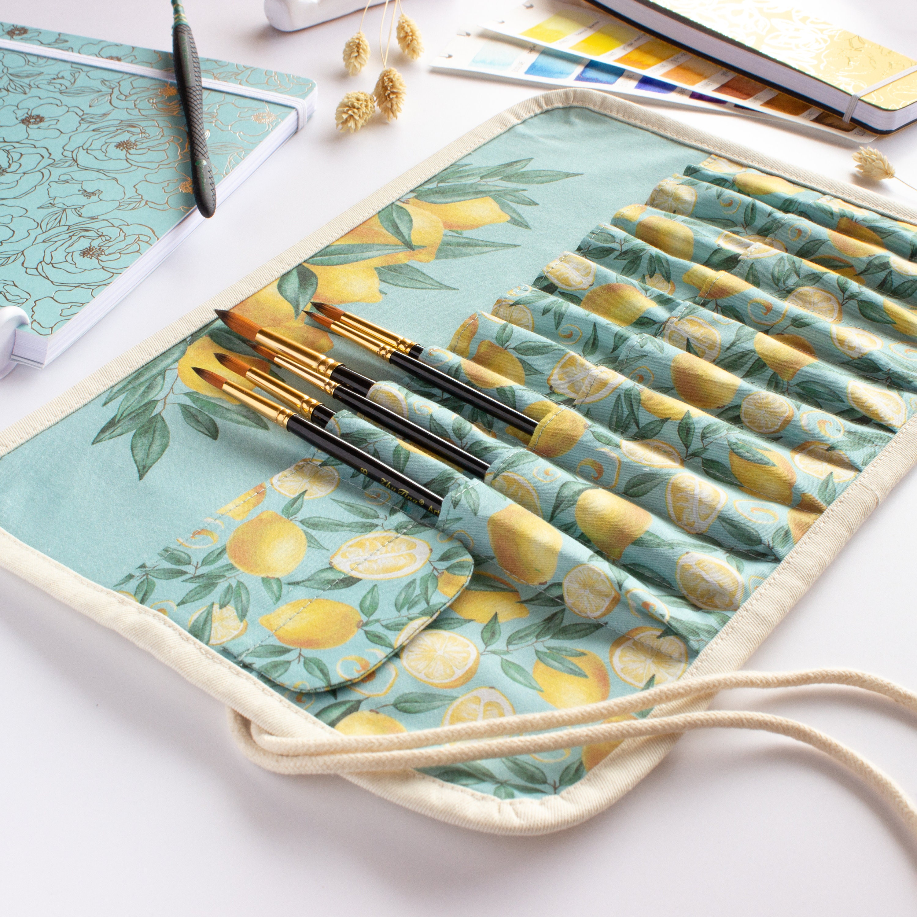 Watercolor Brush Case, Roll-up Holder for Art and Handicraft Tools, Travel  Organizer 