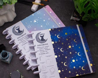 Cuaderno de bocetos de acuarela hecho a mano, 3 tamaños diferentes, 100 % algodón, encuadernado con disco