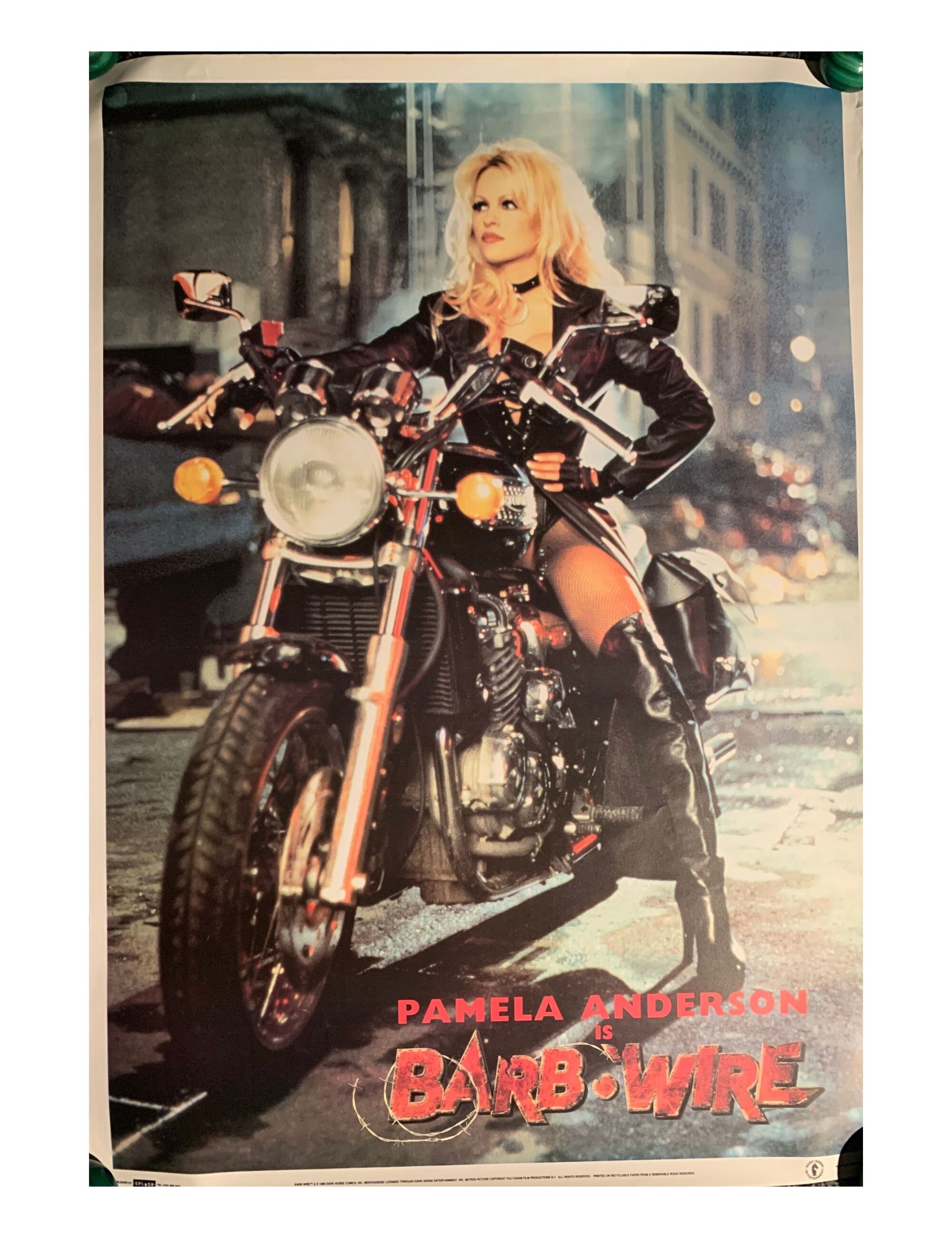 BARB WIRE 1996 Vintage Movie Poster Baywatch Pamela Anderson
