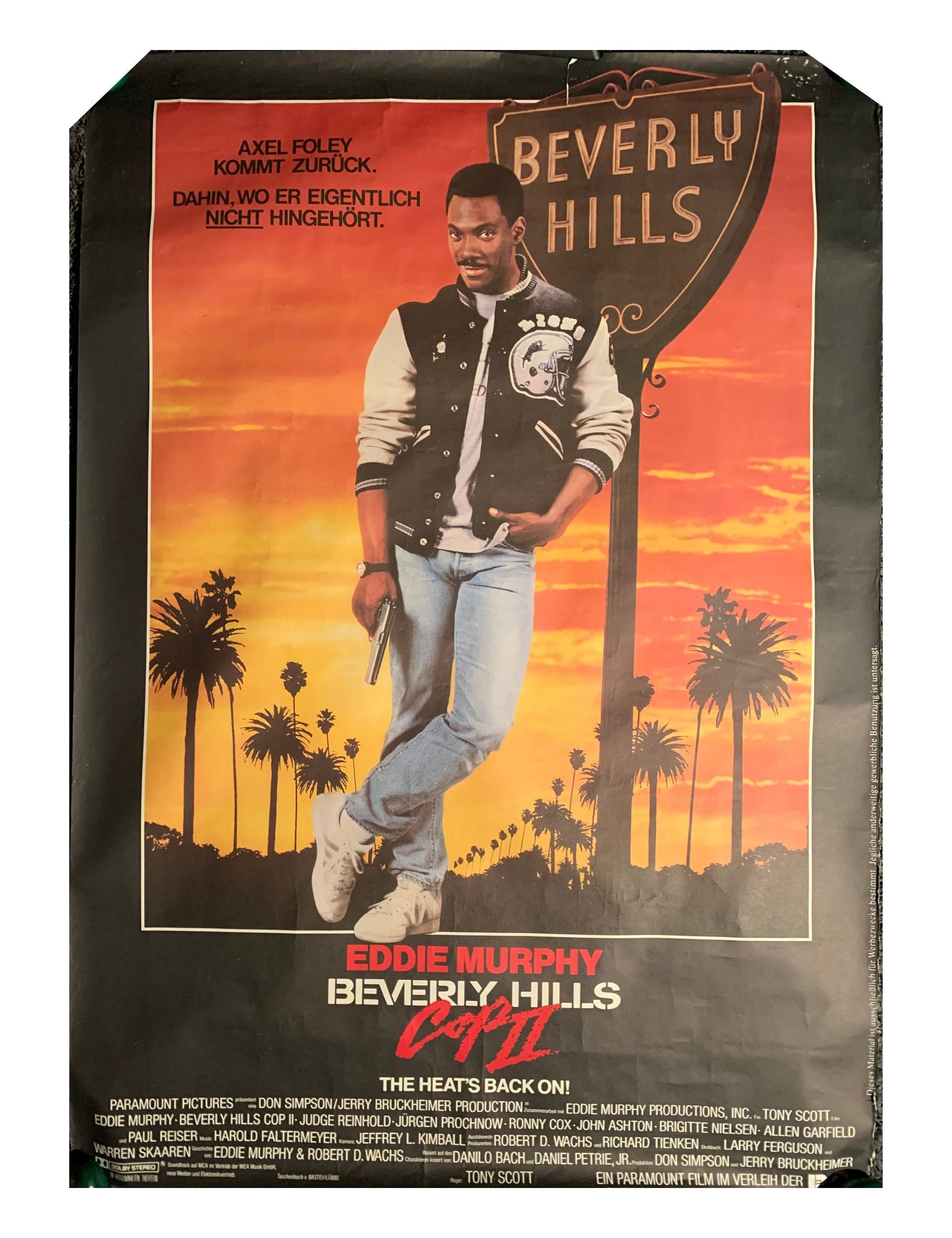 BEVERLY HILLS COP 1987 Vintage Movie Poster / Eddie Murphy - Etsy