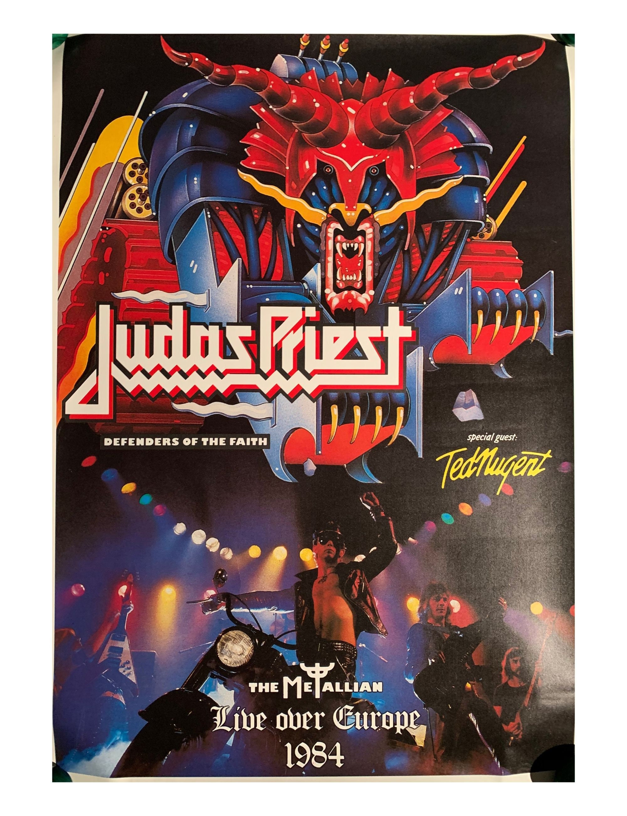 JUDAS PRIEST 90s Vintage Band Poster / Metallica - Etsy