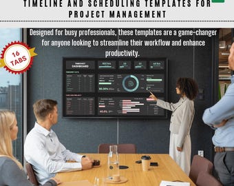 Timeline Gantt Chart Bundle | Timeline Chart Template | Timesheet Dashboard Template | Timeline Template | Schedule Template