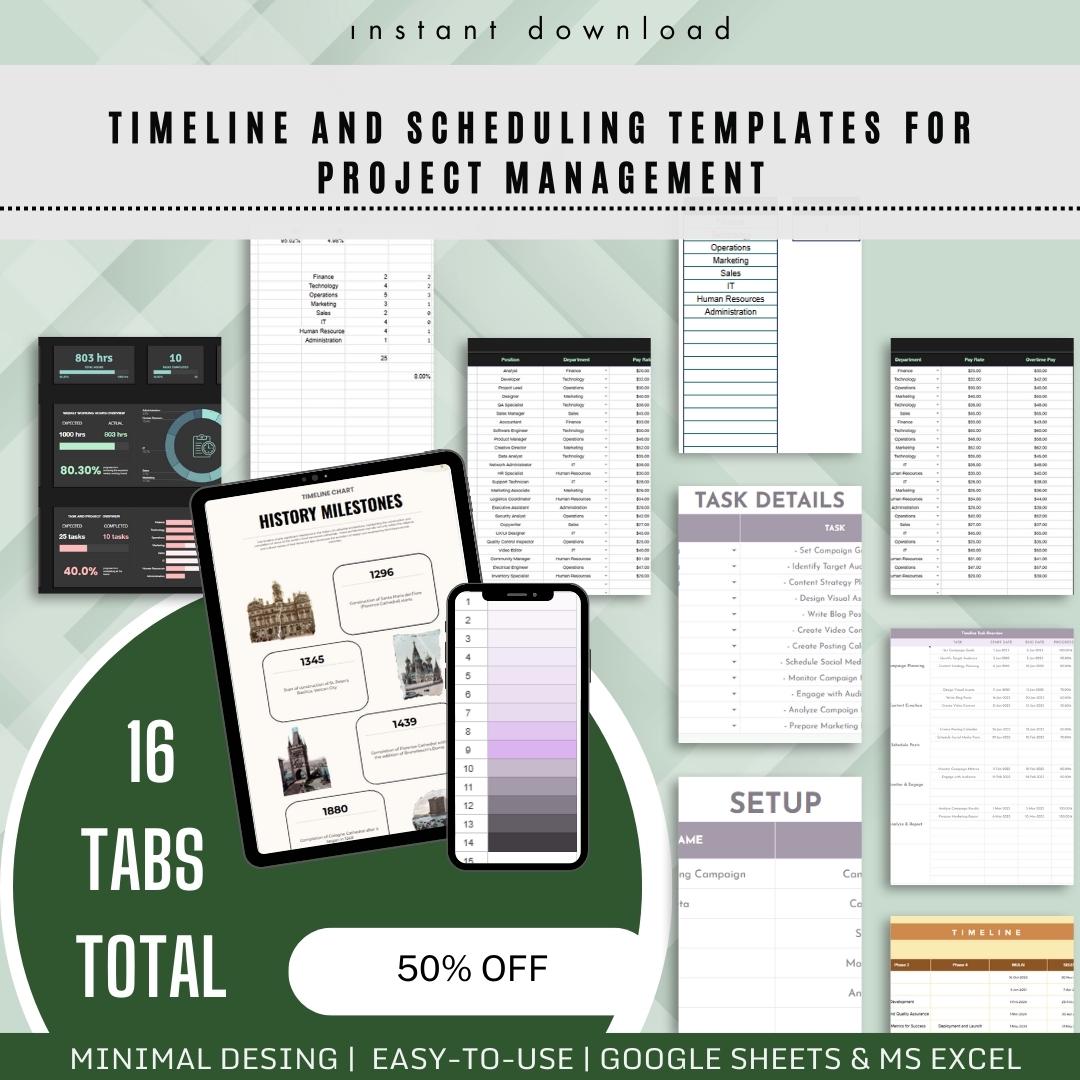 Timeline Gantt Chart Timeline Chart Template Timesheet Dashboard ...