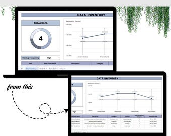 Data Inventory Template, Editable Google Sheets, Easy-to-Use Digital Download for Organizing and Managing Large Datasets, Business Analytics