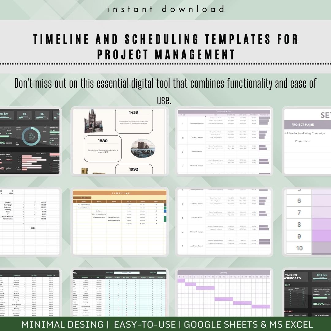 Timeline Gantt Chart Timeline Chart Template Timesheet Dashboard ...