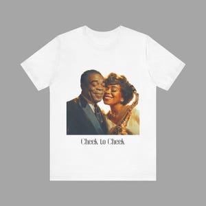 Camiseta de Louis Armstrong y Ella Fitzgerald: Ropa vintage de jazz