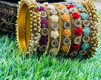 Indian Bridal Green Bangles Set Navari Chuda Indian Bangle